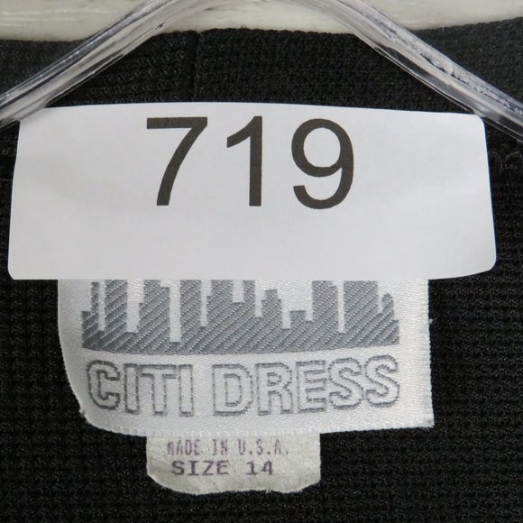 Citi Dress* Long Sleeve Padded Shoulders Front‎ Lined Cardigan Sweater~ Size 14 - Picture 4 of 8